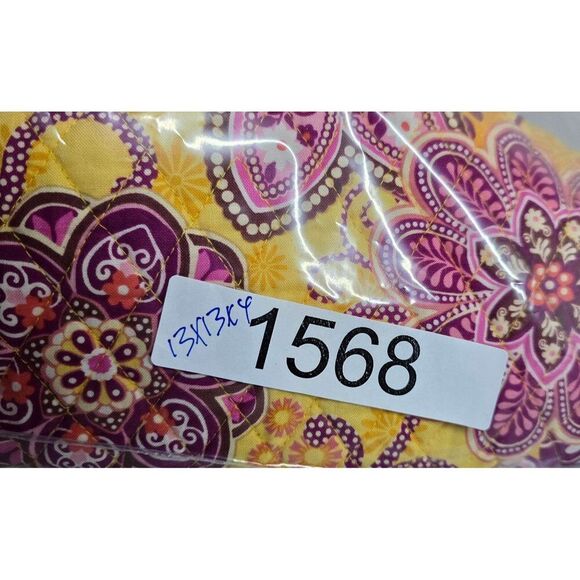 Vera Bradley Floral Quilted Tote Bag fairycore boho Bali Gold - Picture 7 of 7